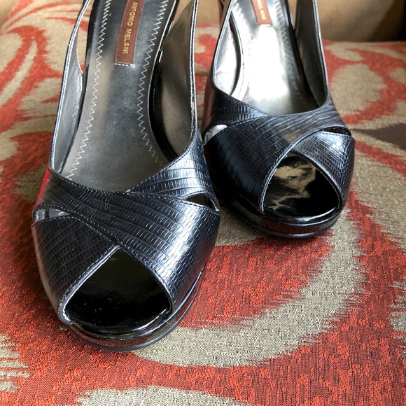 NEW!! Antonio Melani Slingbacks, textured leather - Picture 5 of 8